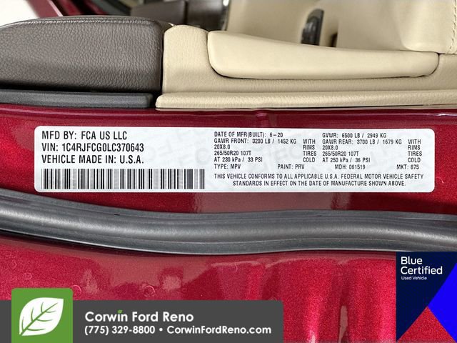 Used 2020 Jeep Grand Cherokee Overland image 37