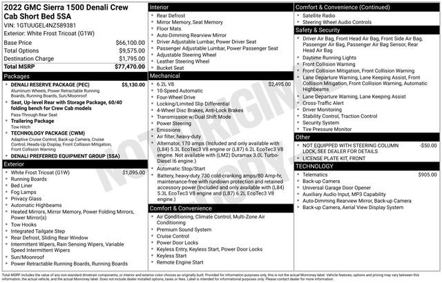 Used 2022 GMC Sierra 1500 Denali w/ Denali Reserve Package AWD/4WD image 33