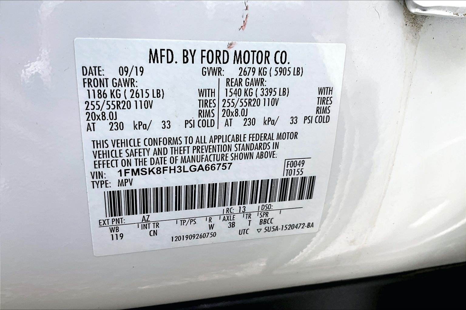 Certified 2020 Ford Explorer Limited AWD/4WD image 30