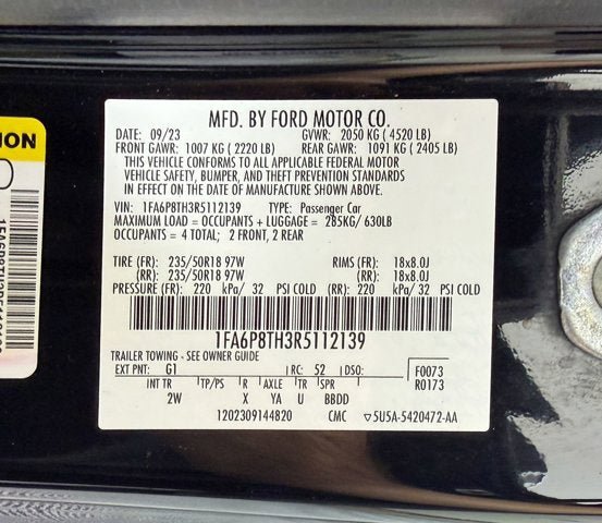 Certified 2024 Ford Mustang Coupe RWD image 13