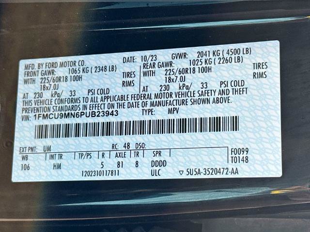Certified 2023 Ford Escape ST-Line w/ Tech Pack #1 AWD/4WD image 24