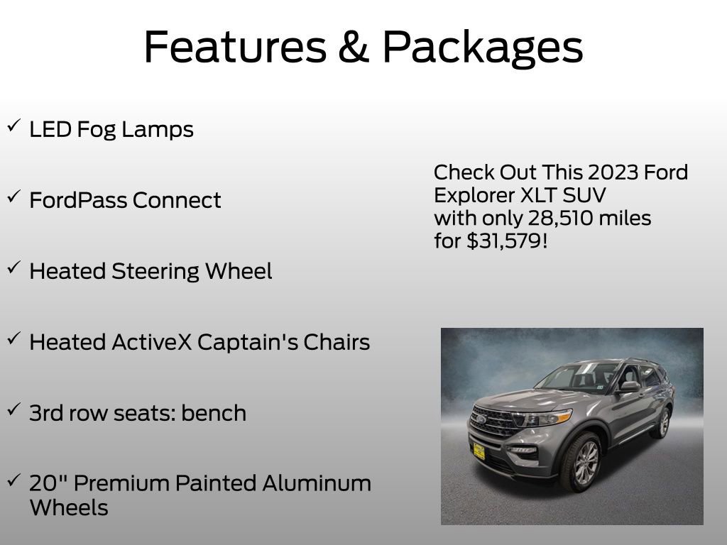 Certified 2023 Ford Explorer XLT w/ Equipment Group 202A image 8