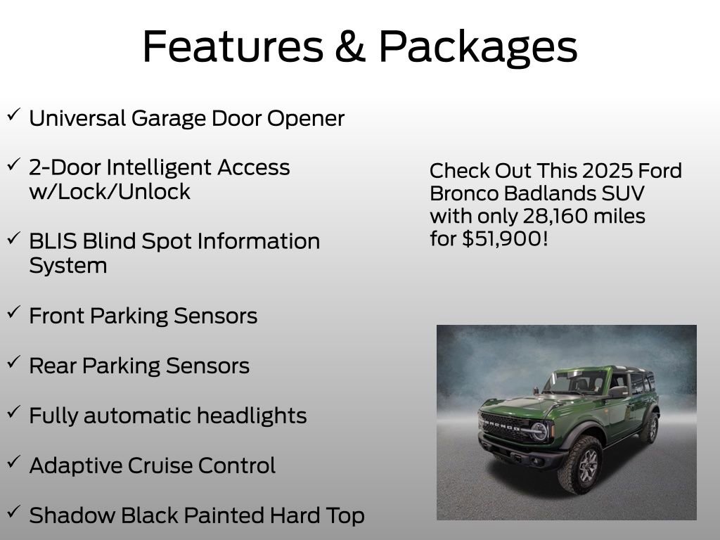 Certified 2025 Ford Bronco Badlands AWD/4WD image 8