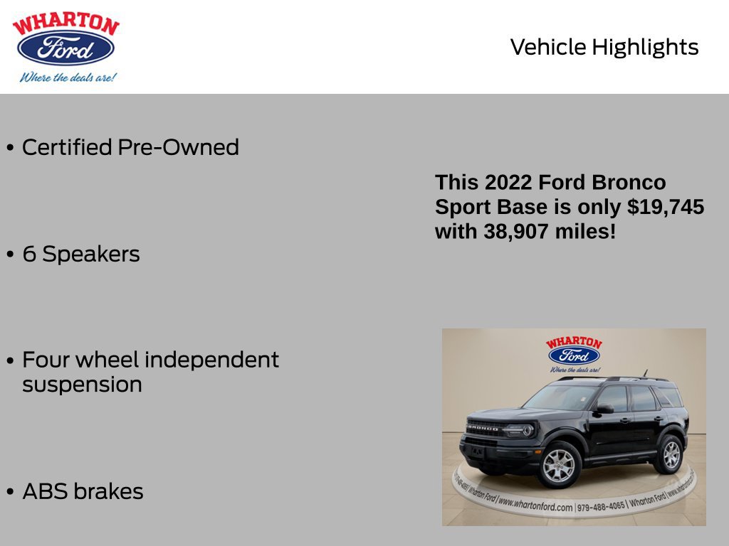 Certified 2022 Ford Bronco Sport AWD/4WD image 5