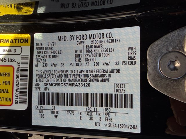 Certified 2021 Ford Bronco Sport Outer Banks AWD/4WD image 34