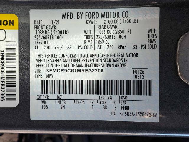 Certified 2021 Ford Bronco Sport Outer Banks w/ Outer Banks Package (96D) AWD/4WD image 29