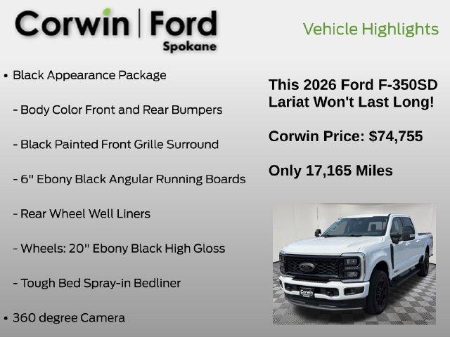 Certified 2026 Ford F350 Lariat w/ Black Appearance Package AWD/4WD image 7