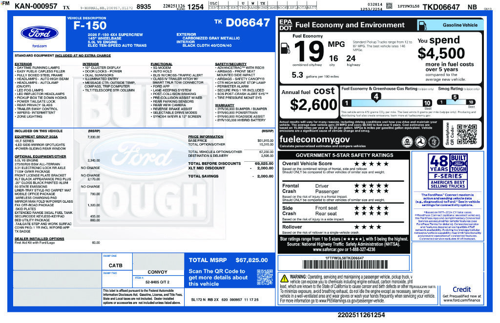 Certified 2026 Ford F150 XLT w/ Equipment Group 302A MID AWD/4WD image 36