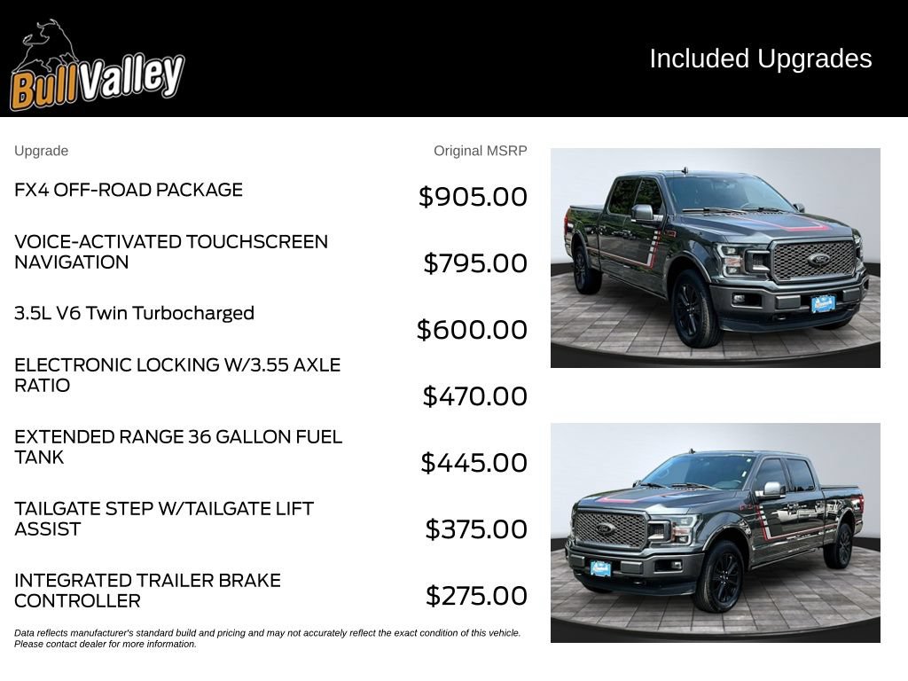 Certified 2020 Ford F150 Lariat w/ Equipment Group 502A Luxury AWD/4WD image 12