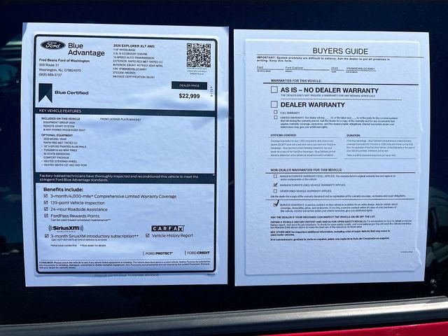 Certified 2020 Ford Explorer XLT w/ Equipment Group 202A AWD/4WD image 34
