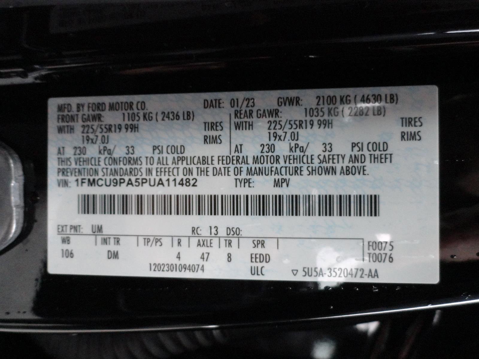 Certified 2023 Ford Escape ST-Line Elite w/ Premium Technology Package image 25