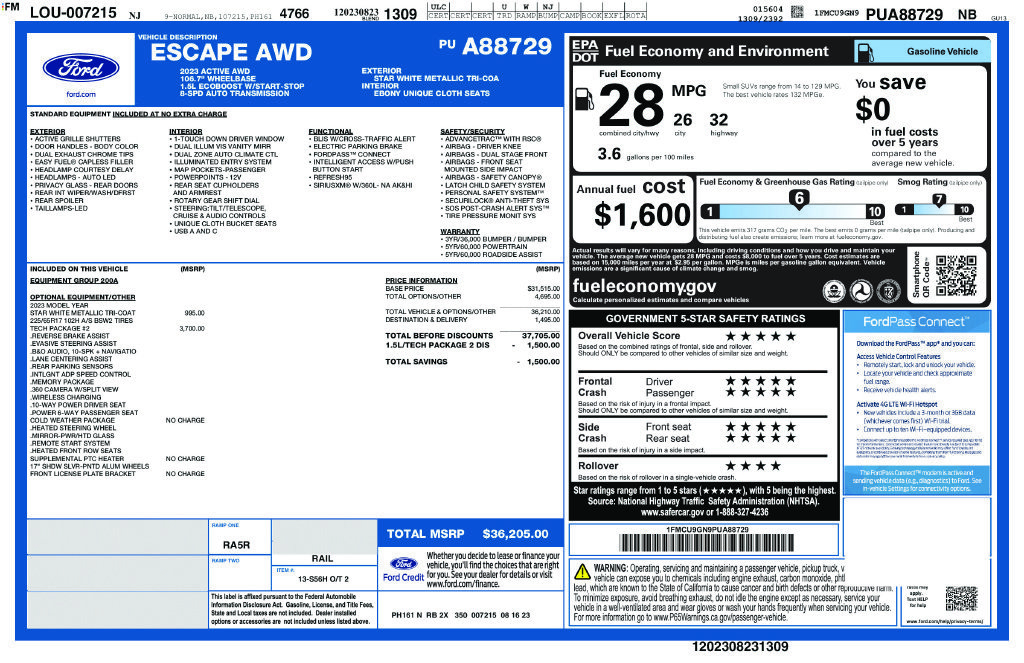Certified 2023 Ford Escape Active w/ Tech Pack #2 AWD/4WD image 28