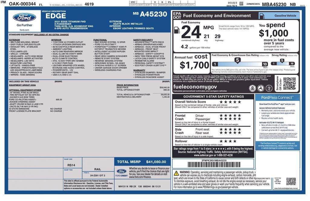 Certified 2021 Ford Edge Titanium image 12
