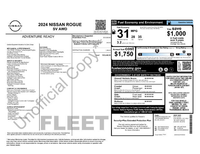 Used 2024 Nissan Rogue SV AWD/4WD image 44