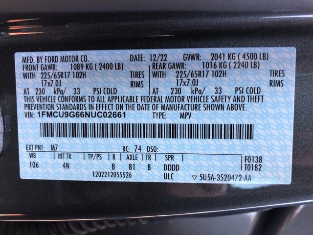 Certified 2022 Ford Escape SE w/ Cold Weather Package image 26