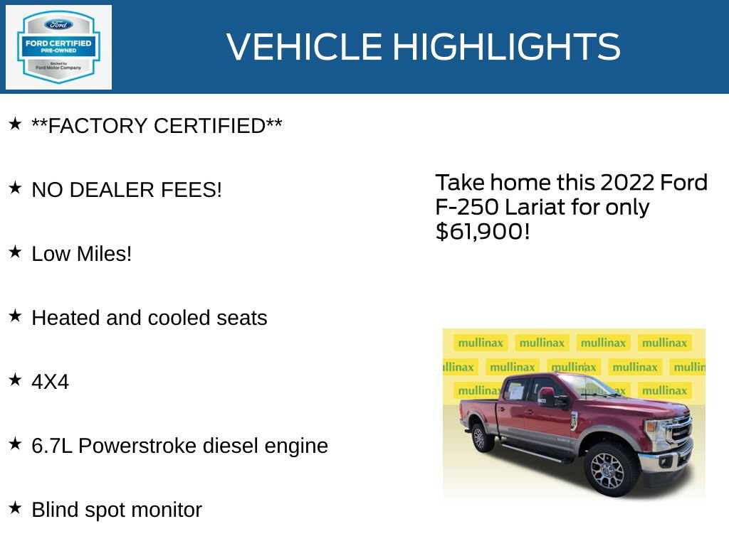 Certified 2022 Ford F250 Lariat w/ Lariat Value Package AWD/4WD image 12