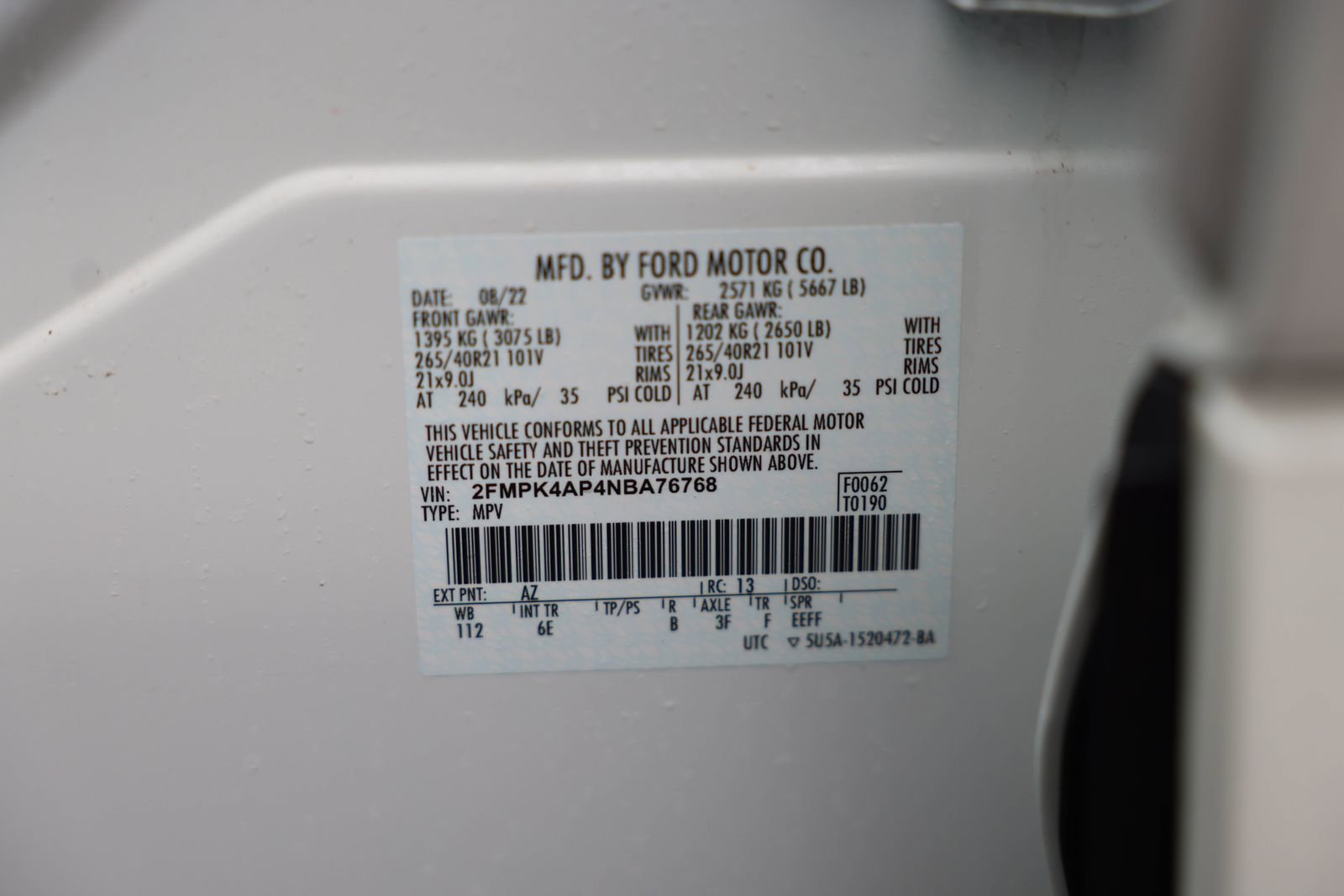 Certified 2022 Ford Edge ST w/ Equipment Group 401A AWD/4WD image 45