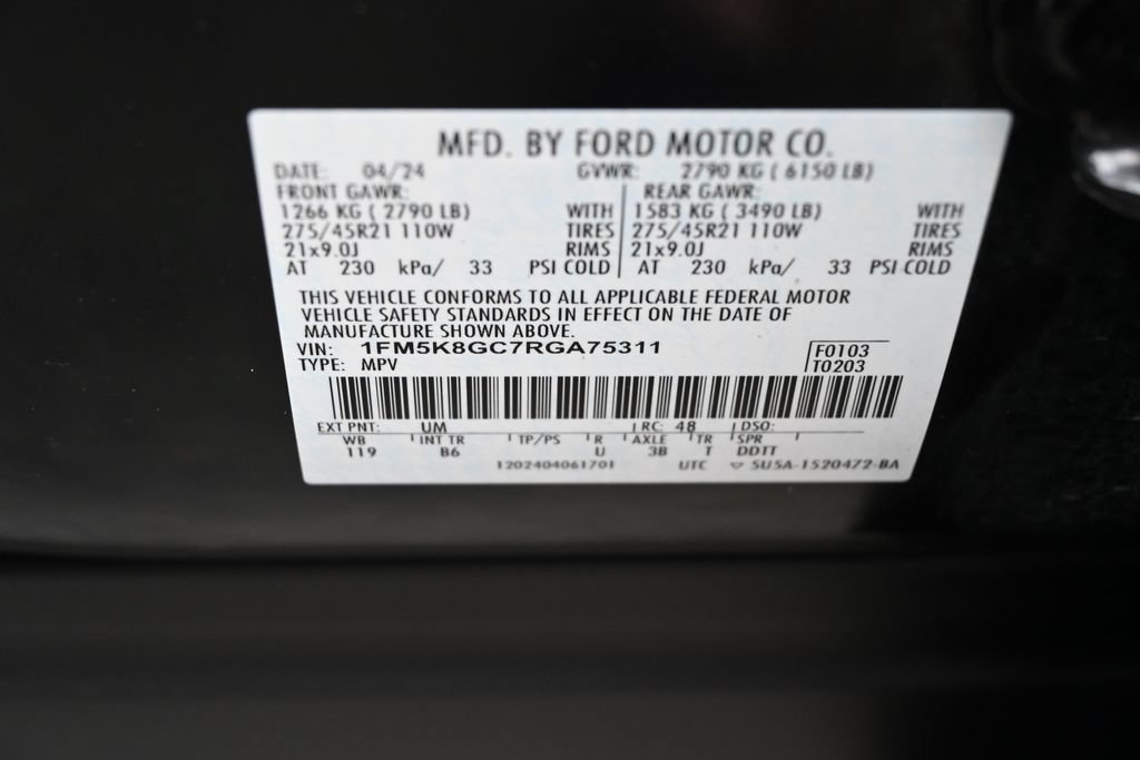 Certified 2024 Ford Explorer ST w/ Equipment Group 401A AWD/4WD image 46