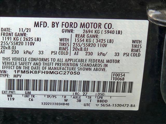 Certified 2021 Ford Explorer Limited w/ Equipment Group 301A image 22