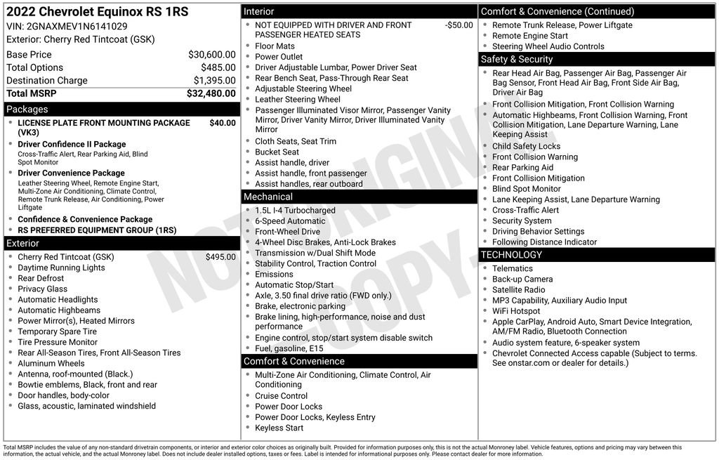 Used 2022 Chevrolet Equinox RS FWD image 2