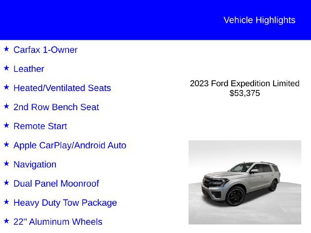 Certified 2023 Ford Expedition Limited AWD/4WD image 3
