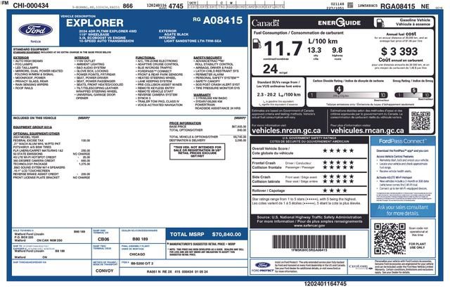 Certified 2024 Ford Explorer Platinum w/ Technology Package image 31