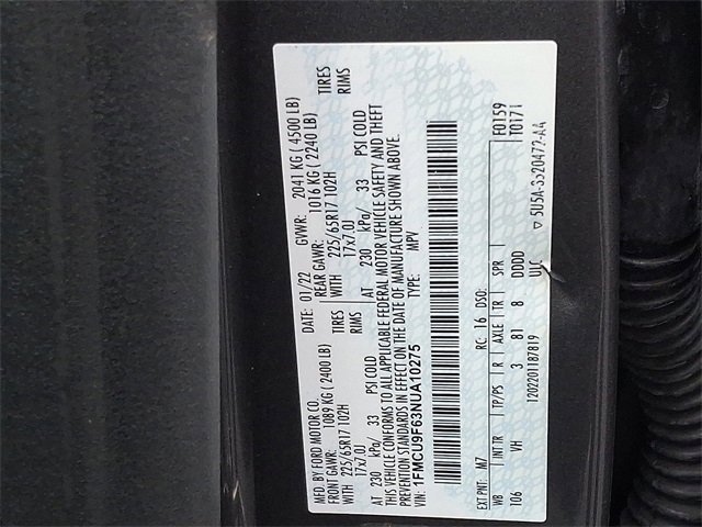 Certified 2022 Ford Escape S image 26