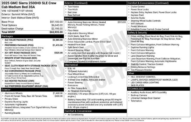 Used 2025 GMC Sierra 2500 SLE w/ SLE Value Package; image 6