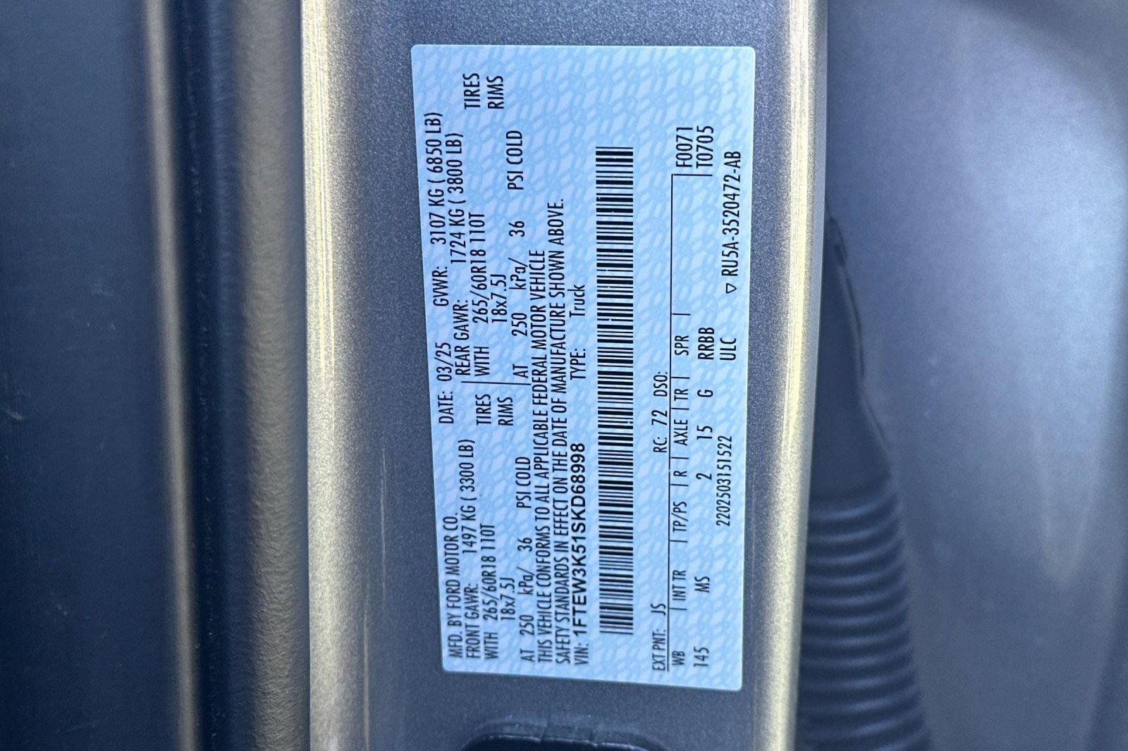 Certified 2025 Ford F150 XLT w/ Equipment Group 301A Standard RWD image 25
