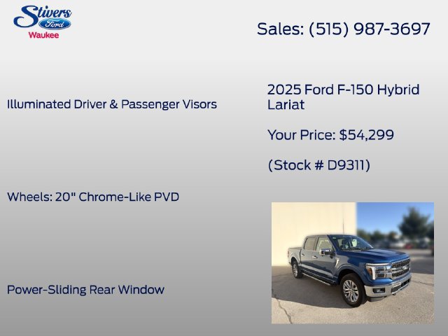 Certified 2025 Ford F150 Lariat w/ Equipment Group 501A Mid AWD/4WD image 16