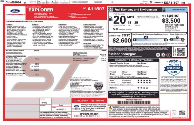 Certified 2025 Ford Explorer ST AWD/4WD image 29