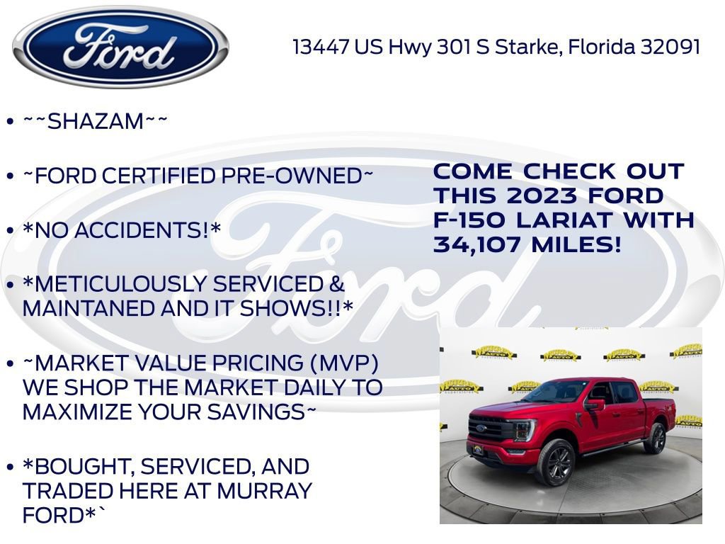 Certified 2023 Ford F150 Lariat w/ Equipment Group 502A High image 10