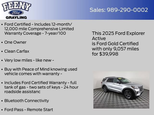 Certified 2025 Ford Explorer Active w/ Active Comfort Package image 10