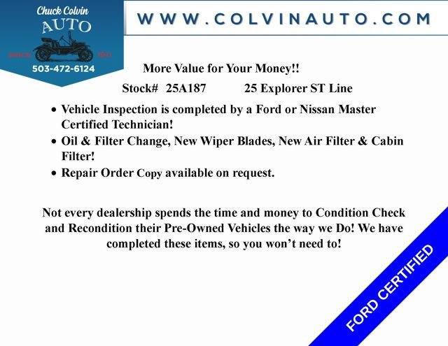 Certified 2025 Ford Explorer ST-Line w/ ST-Line Street Pack image 13