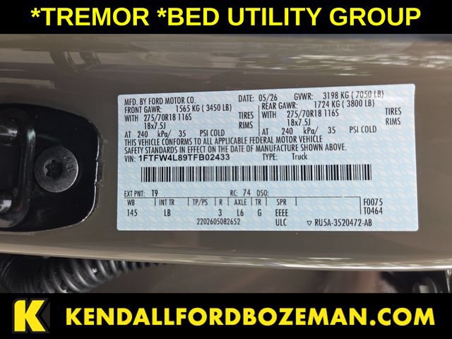 Certified 2026 Ford F150 Tremor w/ Bed Utility Package AWD/4WD image 29