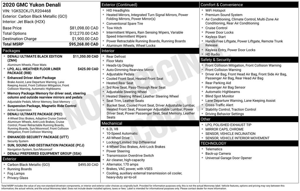 Used 2020 GMC Yukon Denali w/ Denali Ultimate Black Edition image 5