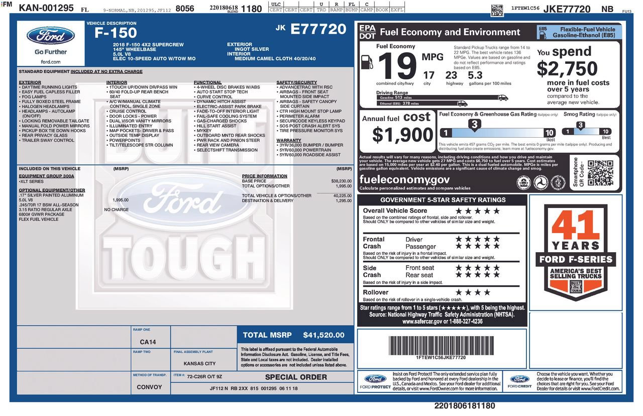 Certified 2018 Ford F150 XLT RWD image 53