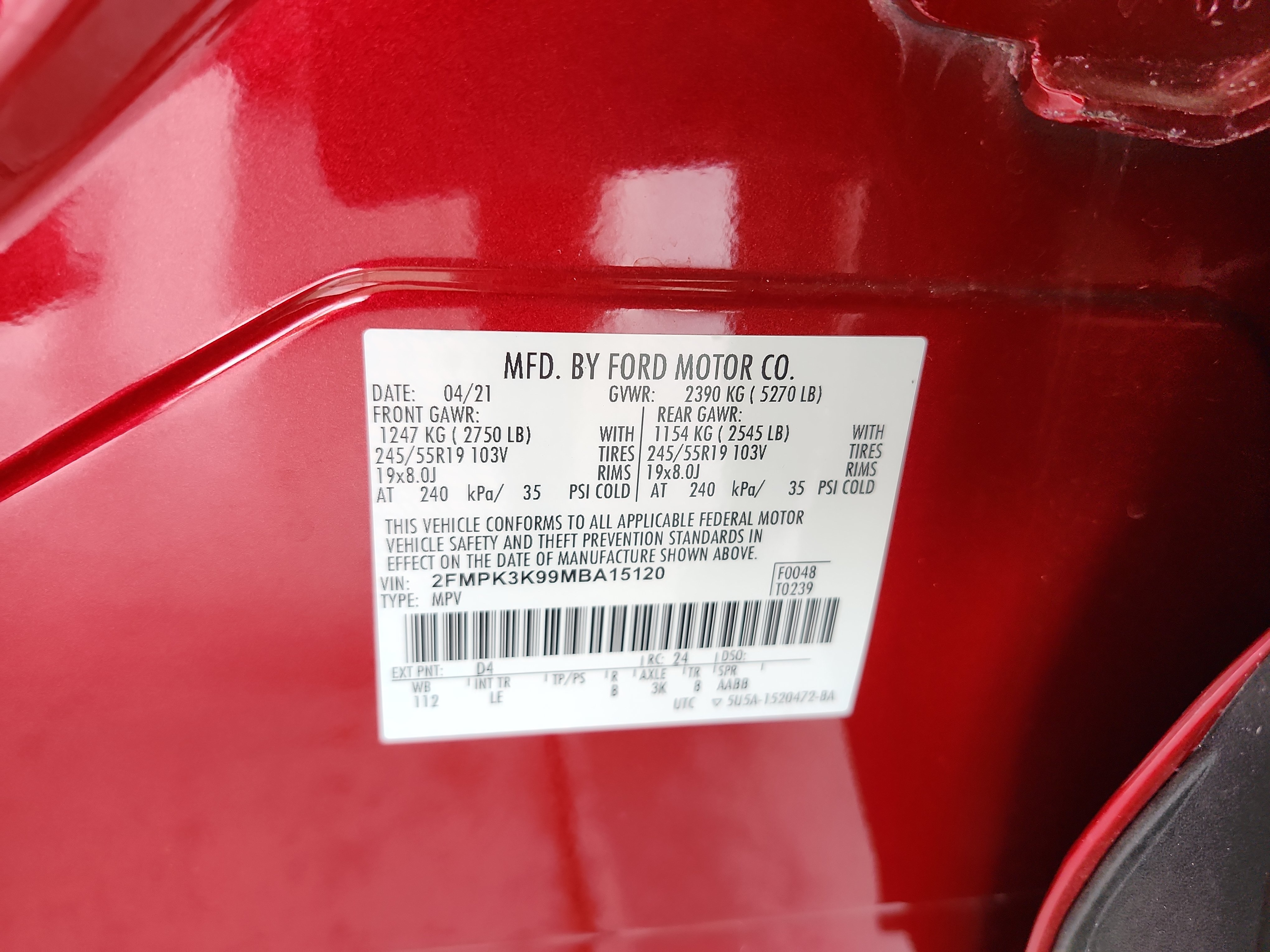 Certified 2021 Ford Edge Titanium FWD image 22