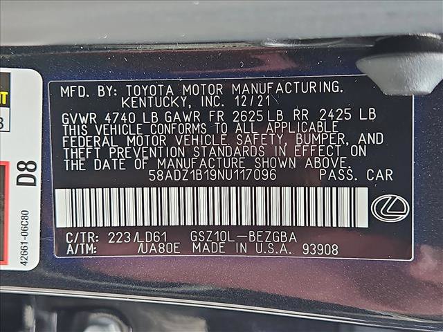 Used 2022 Lexus ES 350 w/ Premium Package FWD image 27