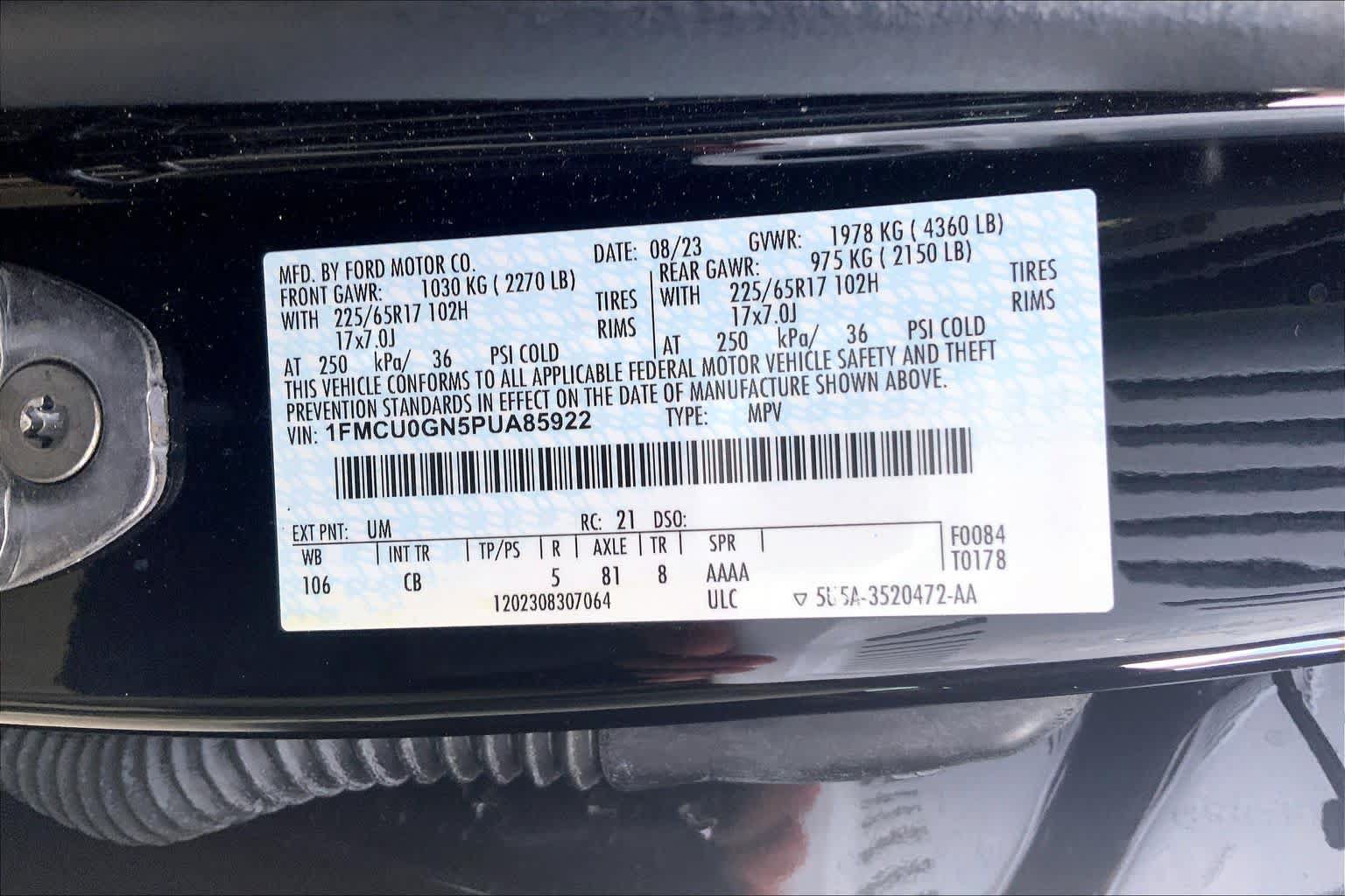Certified 2023 Ford Escape Active w/ Tech Pack #1 FWD image 31