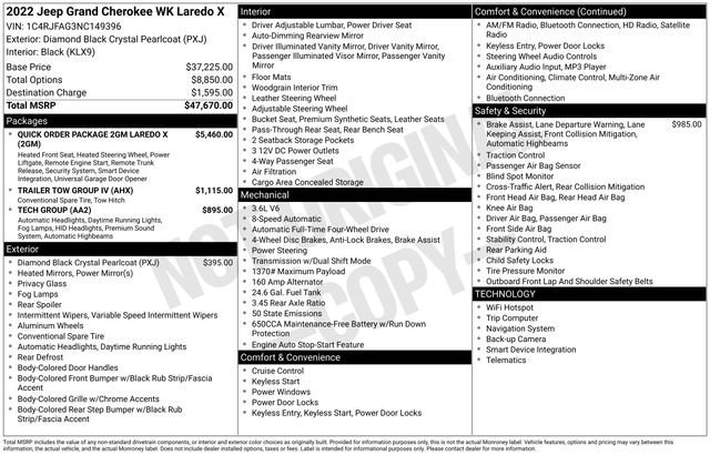 Used 2022 Jeep Grand Cherokee Laredo X image 36