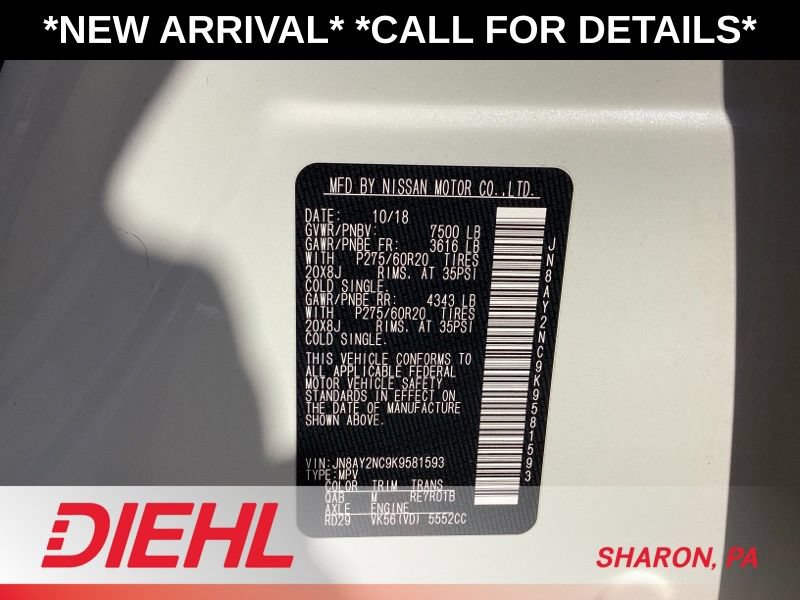 Used 2019 Nissan Armada Platinum w/ Cargo Package AWD/4WD image 57