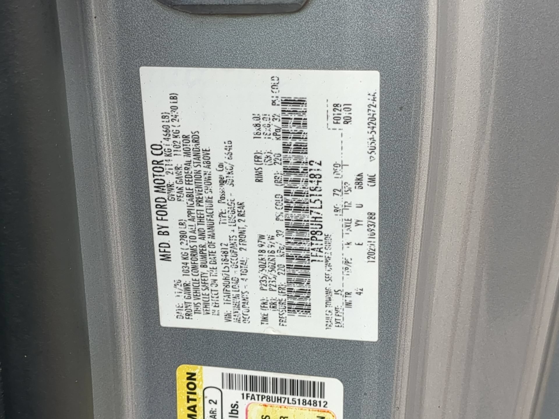 Certified 2020 Ford Mustang Premium RWD image 70