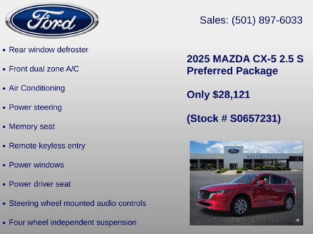 Used 2025 MAZDA CX-5 AWD 2.5 S w/ Preferred Package image 12