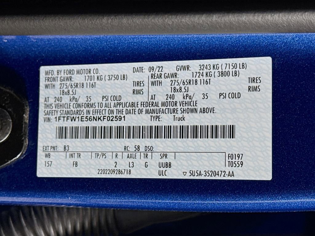 Certified 2022 Ford F150 XLT w/ Equipment Group 302A High image 32