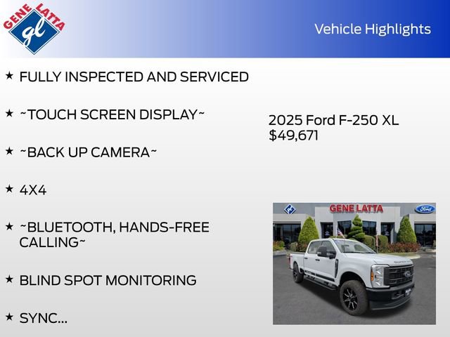 Certified 2025 Ford F250 XL w/ 360-Degree Camera Package AWD/4WD image 30