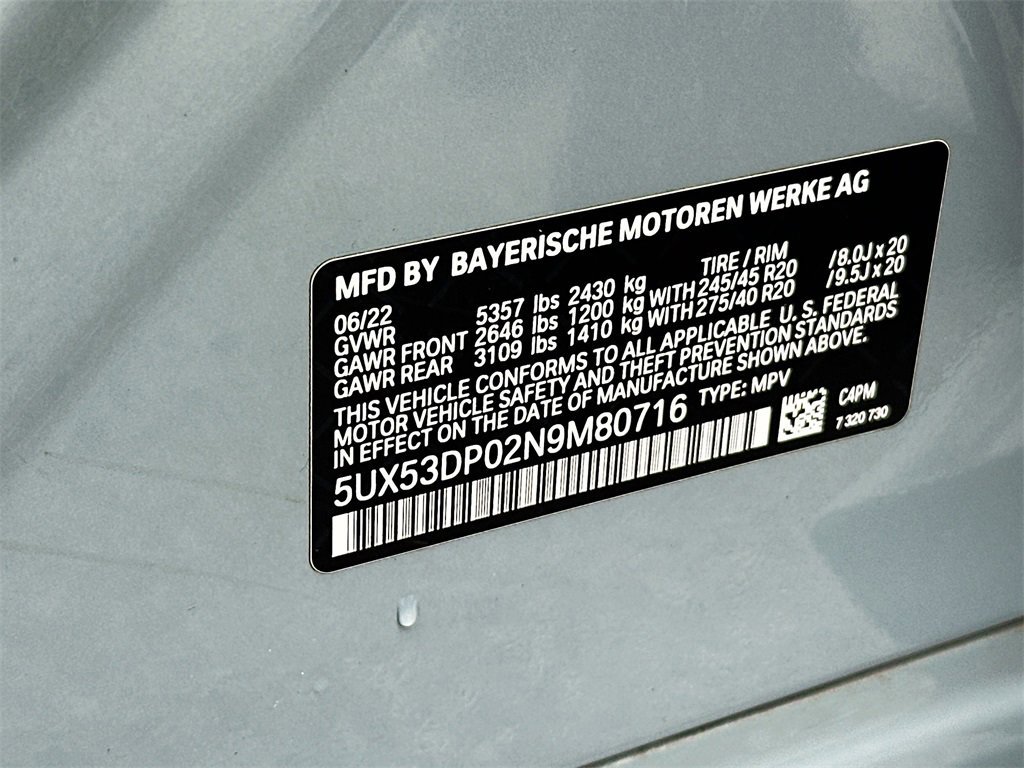 Used 2022 BMW X3 xDrive30i w/ M Sport Package 2 image 27