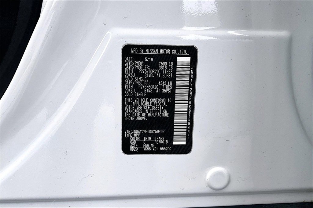 Used 2019 Nissan Armada Platinum w/ Captain's Chairs Package image 36