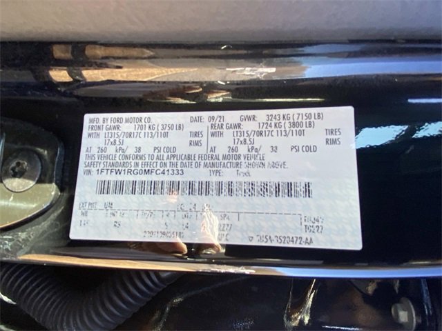 Certified 2021 Ford F150 Raptor w/ Equipment Group 801A High image 22