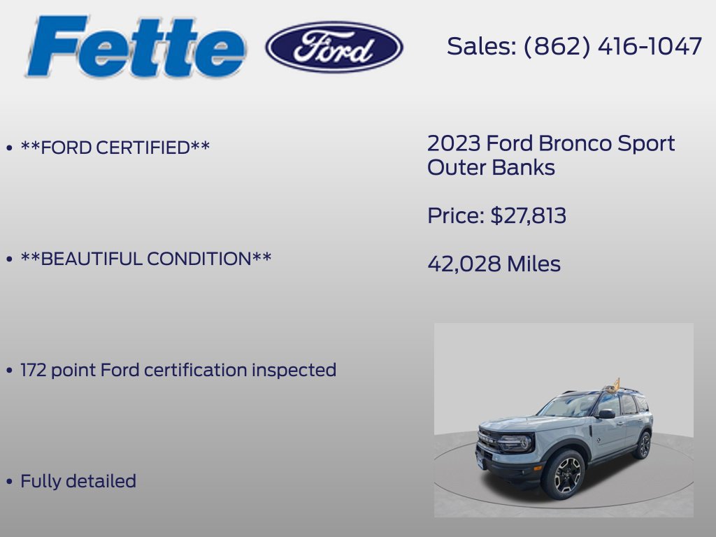 Certified 2023 Ford Bronco Sport Outer Banks w/ Tech Package AWD/4WD image 5